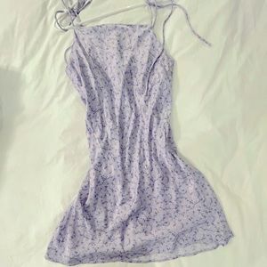 Zara silk dress purple
